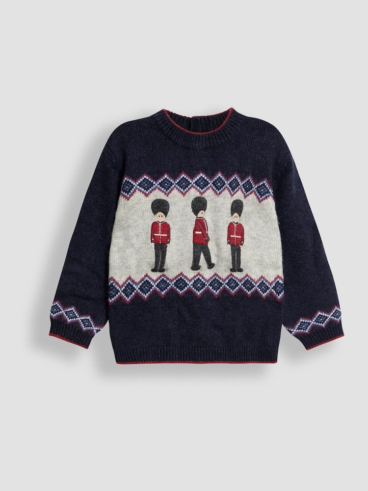 Jojo Maman Bébé Blue Fairisle Pattern Jumper - Image 1 of 3