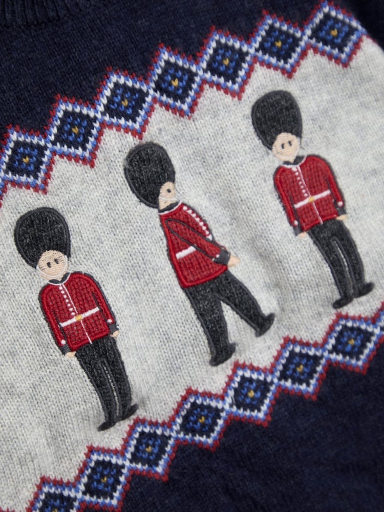 Jojo Maman Bébé Blue Fairisle Pattern Jumper - Image 2 of 3