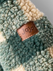 JoJo Maman Bébé Green Highland Cow Appliqué Half Zip Borg Jacket - Image 13 of 13