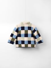 JoJo Maman Bébé Gruffalo Blue Appliqué Teddy Fleece Jacket - Image 2 of 3