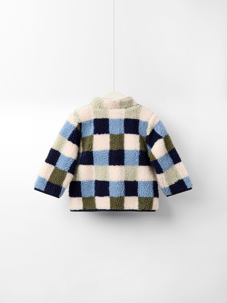 JoJo Maman Bébé Gruffalo Blue Appliqué Teddy Fleece Jacket - Image 2 of 3