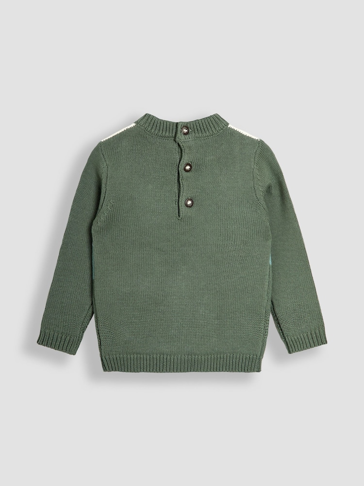 zelena - JoJo Maman Bébé Scene Jumper - Slika 2 iz 3