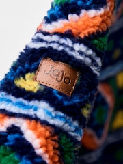 JoJo Maman Bébé Green Aztec Style Borg Jacket - Image 12 of 12
