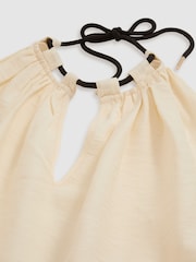 Reiss Cream Nina Halterneck Beach Cover-Up Swing Dress - Image 6 of 6