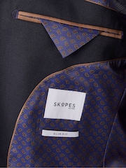 Синий - Костюмный пиджак зауженного кроя Skopes Farnham - Изображение 4 из 4