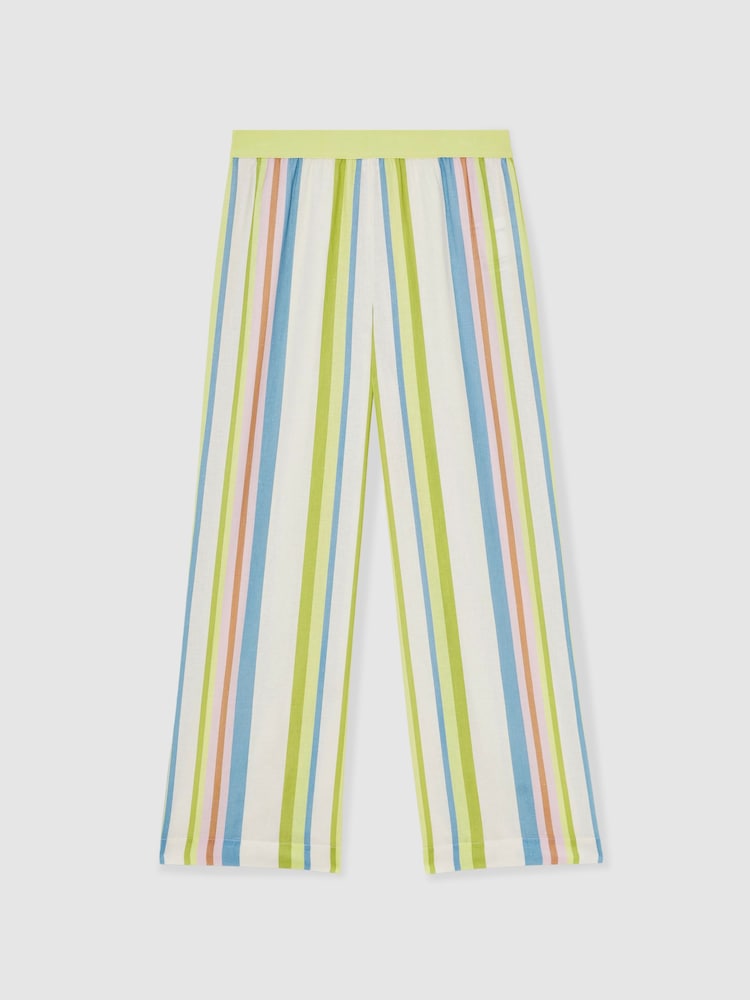Reiss Stevie Linen-Blend Stripe Trousers - Bild 2 von 7 Reiss Stevie Linen-Blend Stripe Trousers - Bild 2 von 7