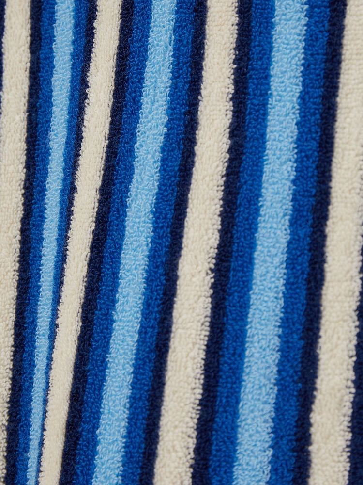 Reiss Blue Multi Pico 9-13 yrs Stripe Hooded Towel Cape - Image 4 of 4