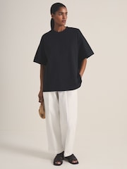 Azul marino - Reiss Ziggy Reiss | Les 100 Ciels Oversize T-Shirt - Imagen 1 de 7
