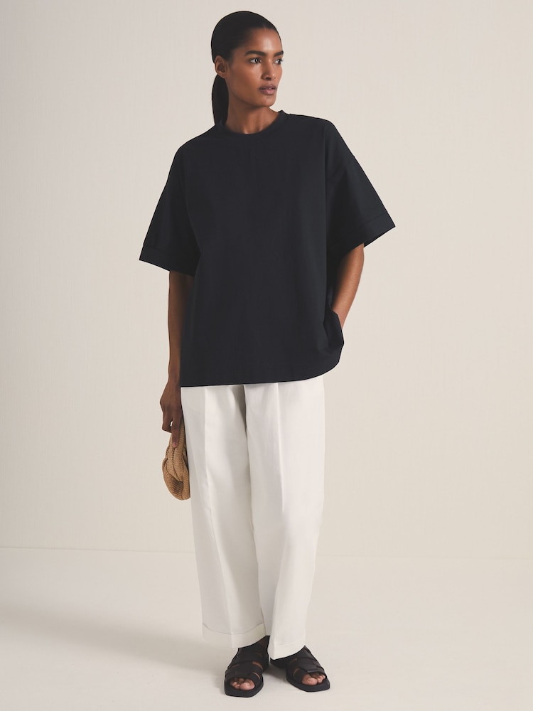 Azul marino - Reiss Ziggy Reiss | Les 100 Ciels Oversize T-Shirt - Imagen 1 de 7