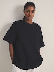 Azul marino - Reiss Ziggy Reiss | Les 100 Ciels Oversize T-Shirt - Imagen 3 de 7