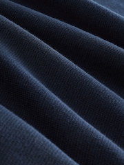 Navy Blue Stag Logo Regular Fit Premium Quarter Zip Jumper - Image 6 of 7