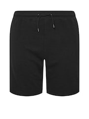 BadRhino Big & Tall Black Ribbed Shorts - Image 1 of 2