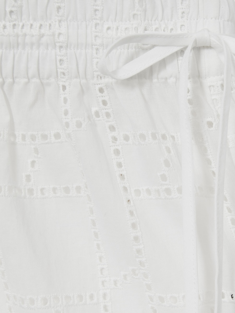 Reiss Poppy Cotton Broderie Side-Tie Trousers - Imagen 6 de 6 Reiss Poppy Cotton Broderie Side-Tie Trousers - Imagen 6 de 6