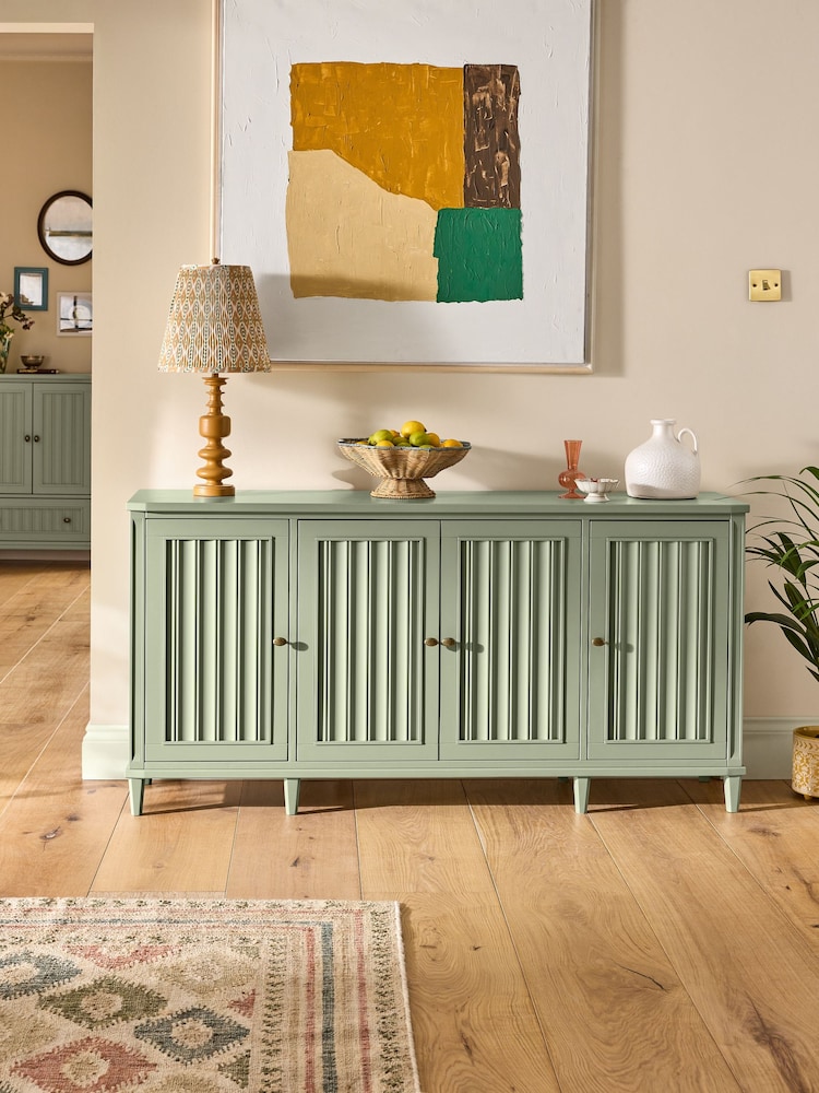 Nina Campbell Light Green Willis Large Sideboard - Image 2 of 9