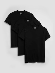 Schwarz - Gap – T-Shirts mit Rundhalsausschnitt und kurzen Ärmeln im 3er-Pack - Bild 1 von 1