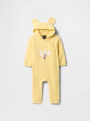 Minnie Mouse amarilla - Pijama tipo pelele con capucha, diseño de Disney y logo para bebé de Gap (recién nacido - 12 meses) - Imagen 1 de 3