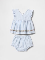 Gap Blue Ruffle Bubble Short Set (Newborn-24mths) - Image 1 of 3