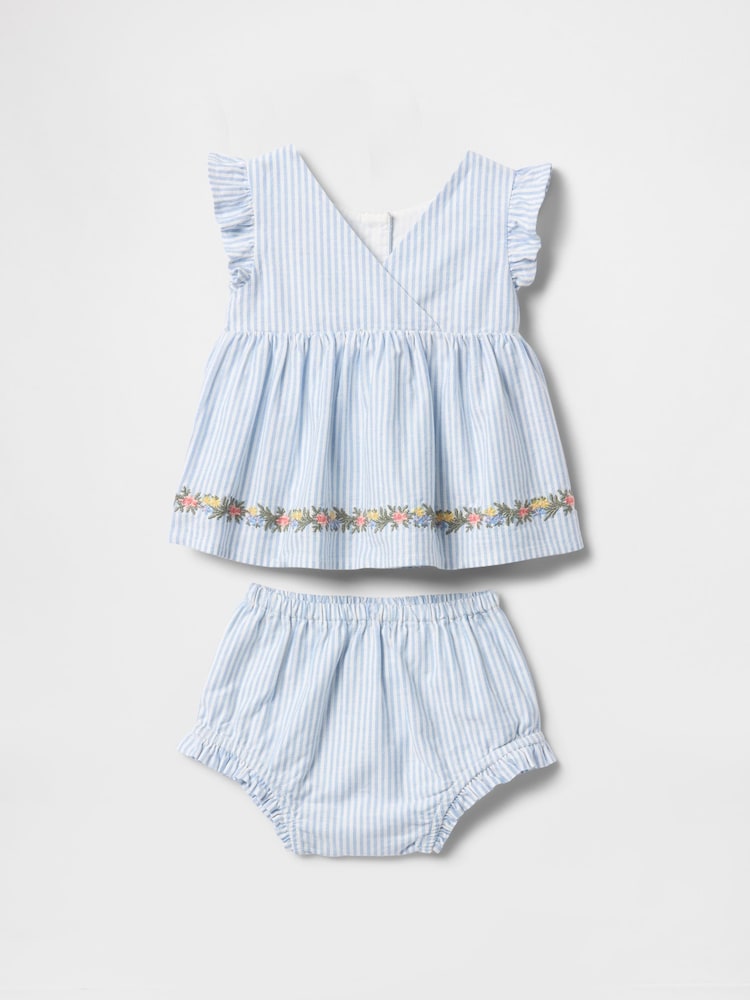 Gap Blue Ruffle Bubble Short Set (Newborn-24mths) - Image 1 of 3