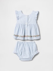 Gap Blue Ruffle Bubble Short Set (Newborn-24mths) - Image 2 of 3