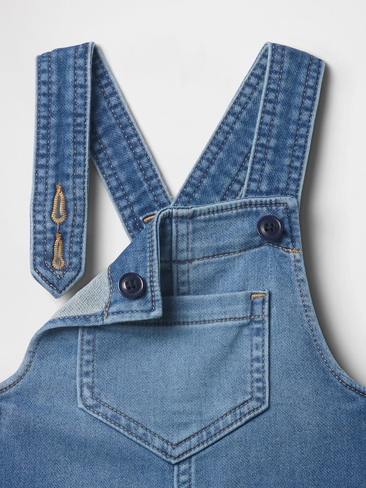 Gap Blue Denim Dungarees (Newborn-24mths) - Image 3 of 3