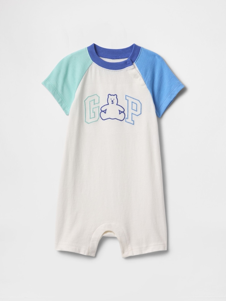 Gap White Logo Romper (Newborn-24mths) - Image 1 of 2