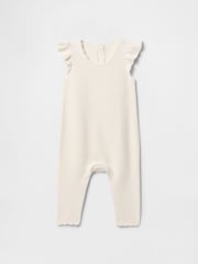 Gap Cream Ruffle Jumper One-Piece (Newborn-24mths) - Image 1 of 3
