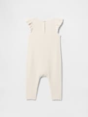 Gap Cream Ruffle Jumper One-Piece (Newborn-24mths) - Image 2 of 3