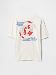 Gap White Captain America Marvel Graphic T-Shirt (4-13yrs) - Image 2 of 3
