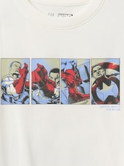 Gap White Captain America Marvel Graphic T-Shirt (4-13yrs) - Image 3 of 3