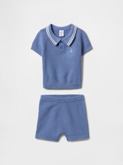 Gap Blue Polo & Shorts Outfit Set (Newborn-24mths) - Image 1 of 3