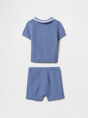 Gap Blue Polo & Shorts Outfit Set (Newborn-24mths) - Image 2 of 3