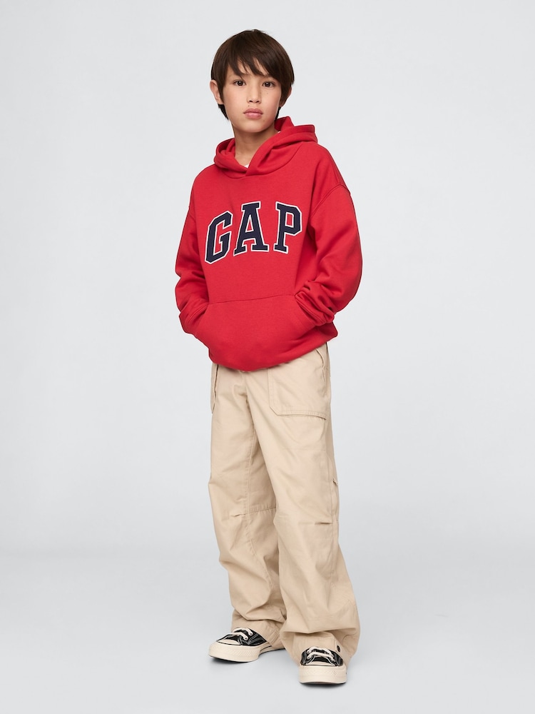 Gap Red Pullover Vintage Logo Hoodie (4-13yrs) - Image 3 of 5