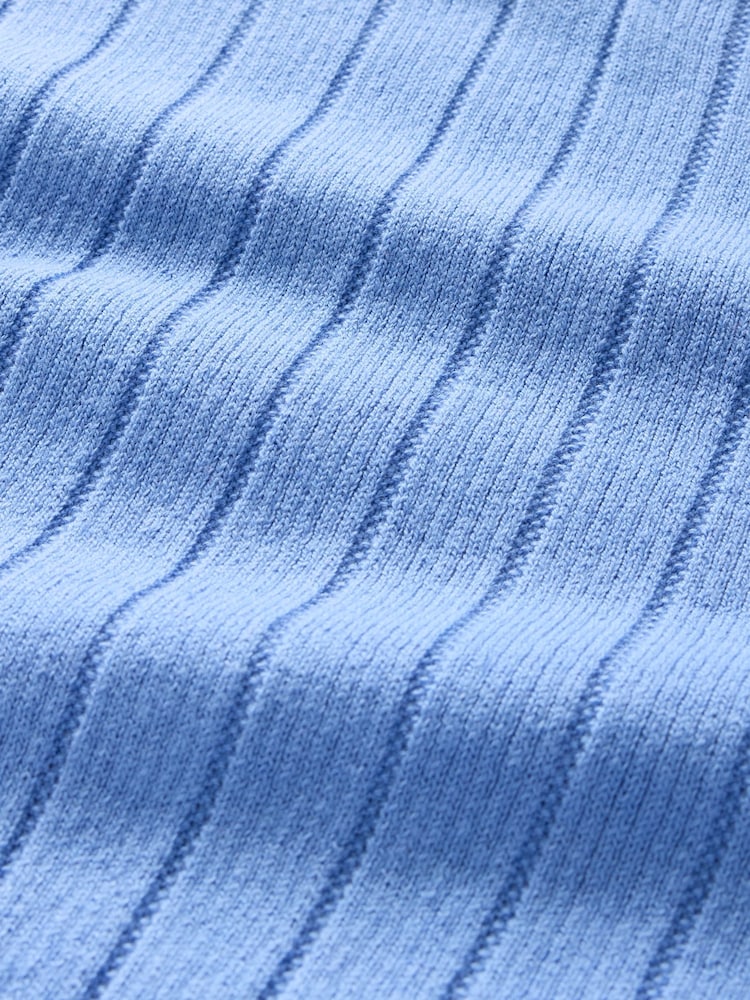 Gap Blue Rib Knit Polo Shirt (4-13yrs) - Image 4 of 4