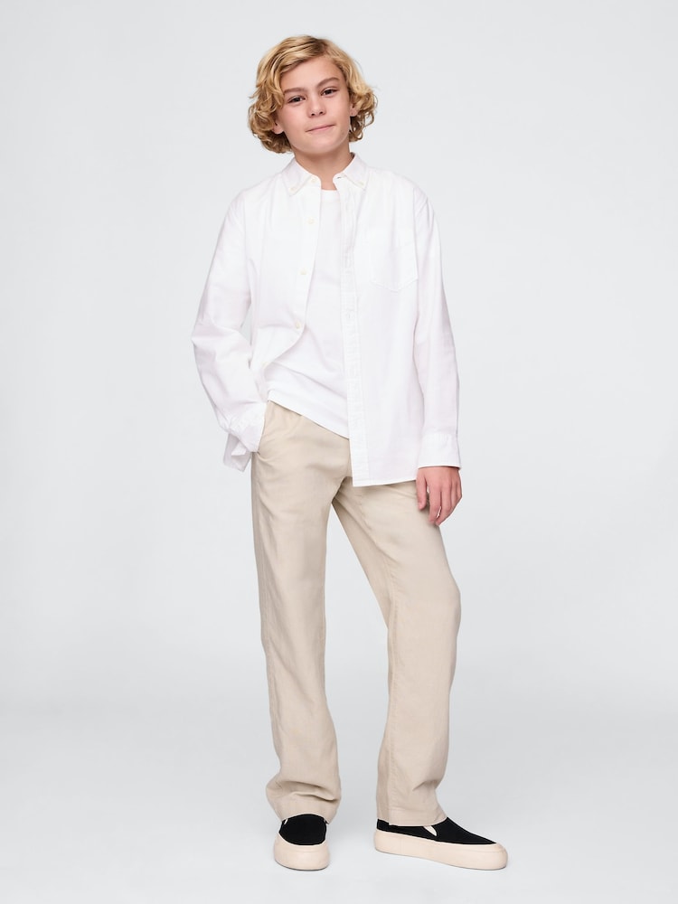 Gap Beige Linen-Cotton Trousers (4-13yrs) - Image 3 of 5