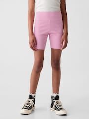 Gap Pink Rib Biker Shorts (4-13yrs) - Image 1 of 5