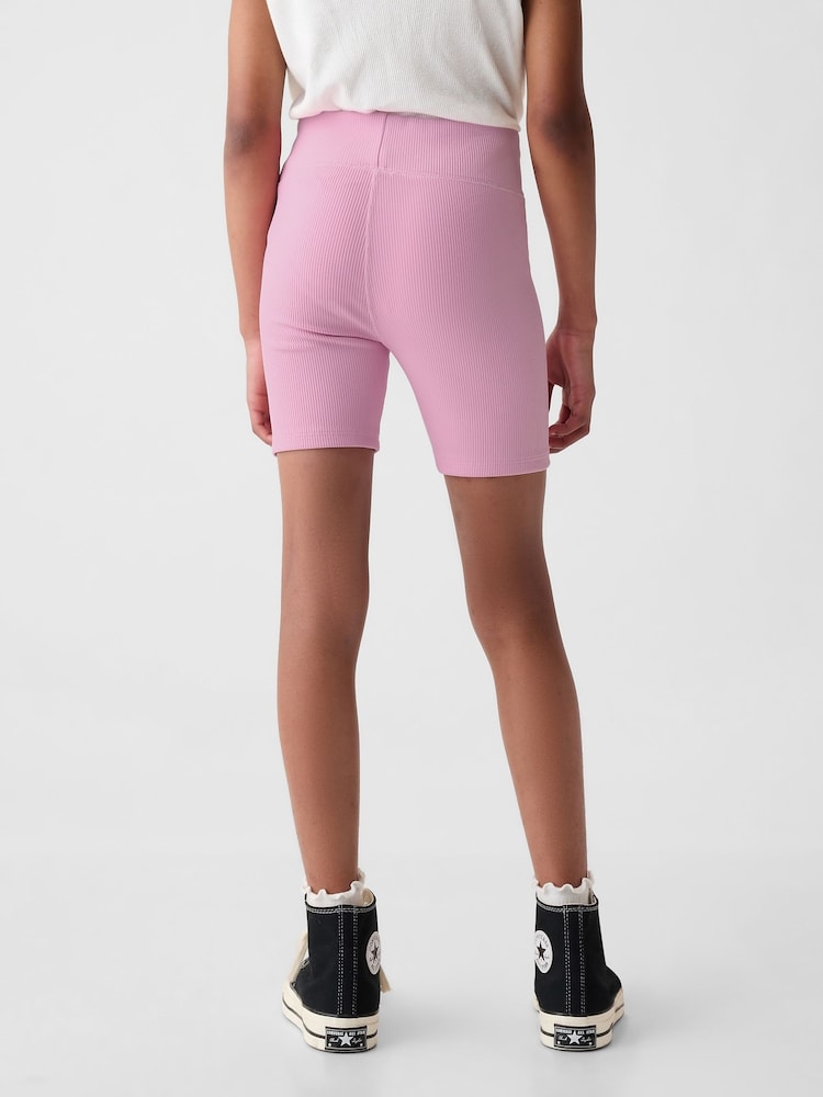 Gap Pink Rib Biker Shorts (4-13yrs) - Image 2 of 5