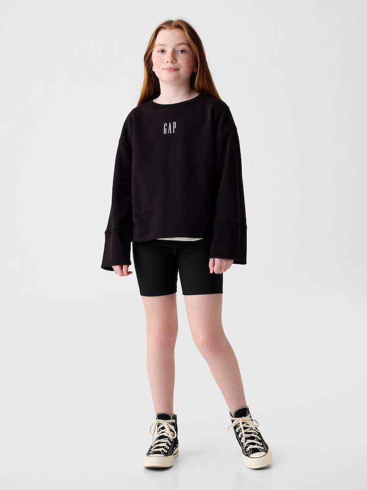 Gap Black Rib Biker Shorts (4-13yrs) - Image 1 of 4