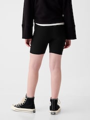 Gap Black Rib Biker Shorts (4-13yrs) - Image 2 of 4