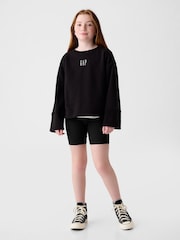 Gap Black Rib Biker Shorts (4-13yrs) - Image 3 of 4