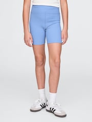 Gap Blue Rib Biker Shorts (4-13yrs) - Image 1 of 5