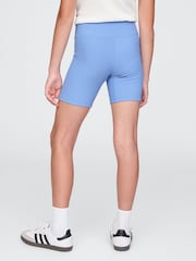 Gap Blue Rib Biker Shorts (4-13yrs) - Image 2 of 5