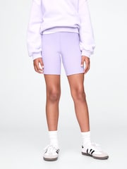 Gap Purple Rib Biker Shorts (4-13yrs) - Image 1 of 5