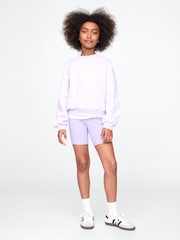 Gap Purple Rib Biker Shorts (4-13yrs) - Image 3 of 5