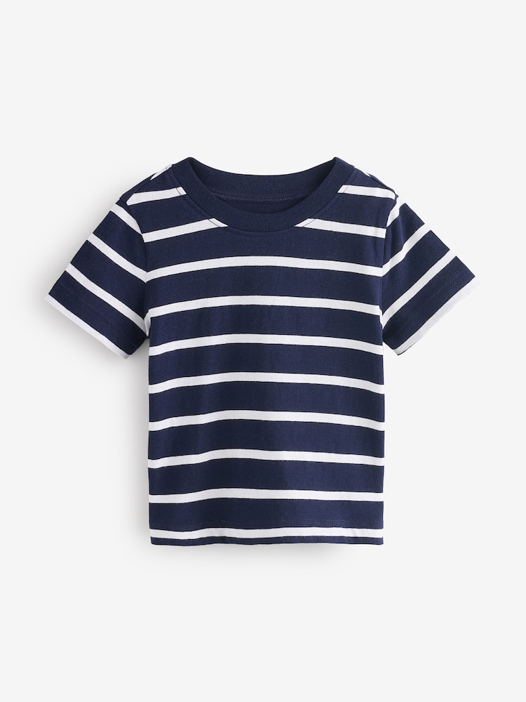Gap Navy/Blue Stripe Original Short Sleeve T-Shirt (6mths-5yrs) - Image 1 of 4 Gap Navy/Blue Stripe Original Short Sleeve T-Shirt (6mths-5yrs) - Image 1 of 4