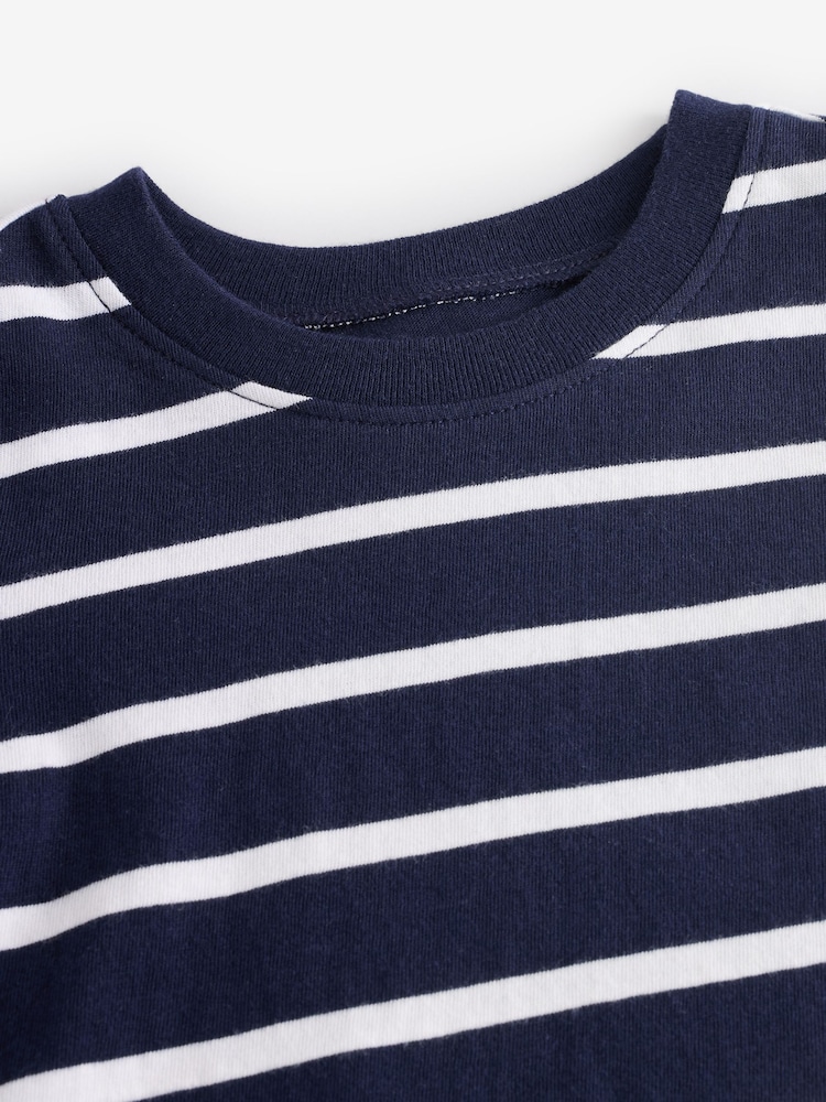 Marine/Blau gestreift - Gap – Relaxed-Fit-Kurzarm-T-Shirt (6M.–5J.) - Bild 4 von 4