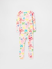 Gap Pink Bows Brushed Cotton Long Pyjamas (6mths-5yrs) - Image 2 of 2