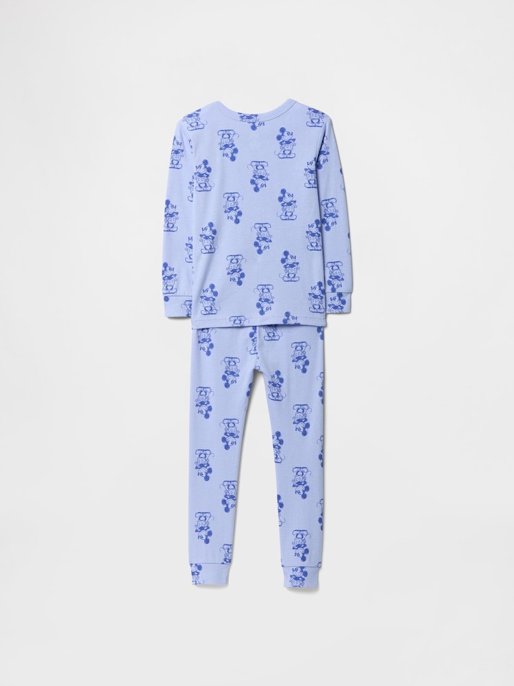 Gap Blue Mickey Mouse Disney Cotton Long Pyjamas (6mths-5yrs) - Image 2 of 3