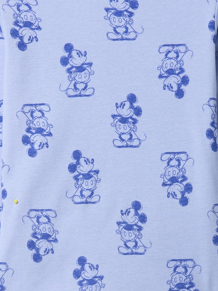 Gap Blue Mickey Mouse Disney Cotton Long Pyjamas (6mths-5yrs) - Image 3 of 3