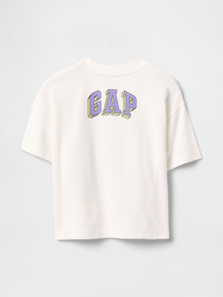 Gap White Marvel Oversized Graphic Short Sleeve T-Shirt (6mths-5yrs) - Image 2 of 2