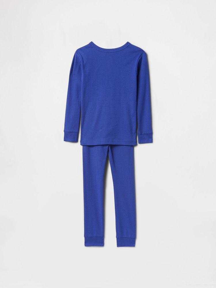 Gap Blue Fire Truck Cotton Long Pyjamas (6mths-5yrs) - Image 2 of 3